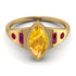 Marquise Bezel Yellow Diamond Ring - Juliana No. 1010