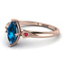 Marquise Blue Topaz Geometrical Engagement Ring - Reese No. 511