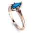 Marquise Blue Topaz Geometrical Engagement Ring - Reese No. 511