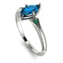 Marquise Blue Topaz Geometrical Engagement Ring - Reese No. 506 image 3