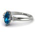 Marquise Blue Topaz Geometrical Engagement Ring - Reese No. 503