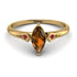 Marquise Brown Diamond Geometrical Engagement Ring - Reese No. 1110 image 1