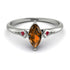 Marquise Brown Diamond Geometrical Engagement Ring - Reese No. 1112