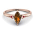 Marquise Brown Diamond Geometrical Engagement Ring - Reese No. 1111 image 1