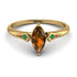 Marquise Brown Diamond Geometrical Engagement Ring - Reese No. 1104