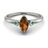 Marquise Brown Diamond Geometrical Engagement Ring - Reese No. 1106