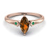 Marquise Brown Diamond Geometrical Engagement Ring - Reese No. 1105