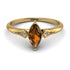 Marquise Brown Diamond Geometrical Engagement Ring - Reese No. 1101 image 1