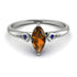 Marquise Brown Diamond Geometrical Engagement Ring - Reese No. 1115 image 1