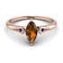 Marquise Brown Diamond Geometrical Engagement Ring - Reese No. 1114