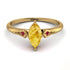 Marquise Citrine Geometrical Engagement Ring - Reese No. 610