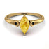 Marquise Citrine Geometrical Engagement Ring - Reese No. 607 image 1