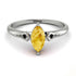Marquise Citrine Geometrical Engagement Ring - Reese No. 609 image 1