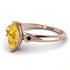 Marquise Citrine Geometrical Engagement Ring - Reese No. 608