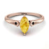 Marquise Citrine Geometrical Engagement Ring - Reese No. 608 image 1
