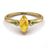 Marquise Citrine Geometrical Engagement Ring - Reese No. 604 image 1