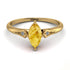 Marquise Citrine Geometrical Engagement Ring - Reese No. 601