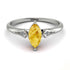 Marquise Citrine Geometrical Engagement Ring - Reese No. 603