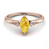 Marquise Citrine Geometrical Engagement Ring - Reese No. 602 image 1