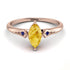 Marquise Citrine Geometrical Engagement Ring - Reese No. 614 image 1