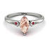 Marquise Morganite Geometrical Engagement Ring - Reese No. 912