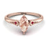 Marquise Morganite Geometrical Engagement Ring - Reese No. 911