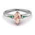 Marquise Morganite Geometrical Engagement Ring - Reese No. 906
