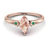 Marquise Morganite Geometrical Engagement Ring - Reese No. 905