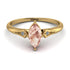 Marquise Morganite Geometrical Engagement Ring - Reese No. 901