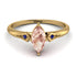 Marquise Morganite Geometrical Engagement Ring - Reese No. 913