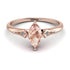 Marquise Morganite Geometrical Engagement Ring - Reese No. 902