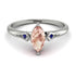 Marquise Morganite Geometrical Engagement Ring - Reese No. 915