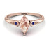 Marquise Morganite Geometrical Engagement Ring - Reese No. 914