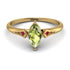 Marquise Peridot Geometrical Engagement Ring - Reese No. 710 image 1
