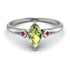 Marquise Peridot Geometrical Engagement Ring - Reese No. 712 image 1