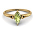 Marquise Peridot Geometrical Engagement Ring - Reese No. 707 image 1