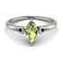 Marquise Peridot Geometrical Engagement Ring - Reese No. 709 image 1