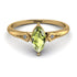 Marquise Peridot Geometrical Engagement Ring - Reese No. 701 image 1