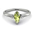 Marquise Peridot Geometrical Engagement Ring - Reese No. 703