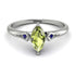 Marquise Peridot Geometrical Engagement Ring - Reese No. 715
