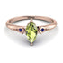 Marquise Peridot Geometrical Engagement Ring - Reese No. 714