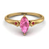 Marquise Pink Moissanite Geometrical Engagement Ring - Reese No. 810