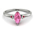 Marquise Pink Moissanite Geometrical Engagement Ring - Reese No. 812