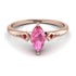 Marquise Pink Moissanite Geometrical Engagement Ring - Reese No. 811