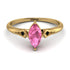 Marquise Pink Moissanite Geometrical Engagement Ring - Reese No. 807