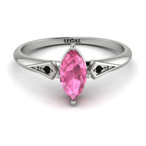 Marquise Pink Moissanite Geometrical Engagement Ring - Reese No. 809 image 1