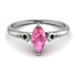 Marquise Pink Moissanite Geometrical Engagement Ring - Reese No. 809