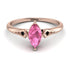 Marquise Pink Moissanite Geometrical Engagement Ring - Reese No. 808