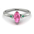 Marquise Pink Moissanite Geometrical Engagement Ring - Reese No. 806