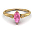 Marquise Pink Moissanite Geometrical Engagement Ring - Reese No. 801